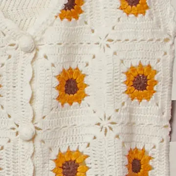 Crochet Sunflower Vest