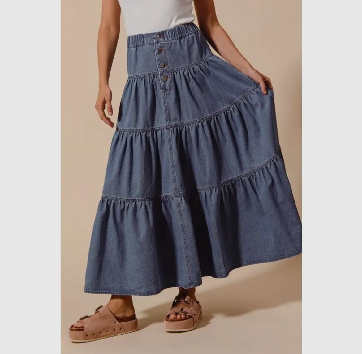 Denim Maxi Skirt