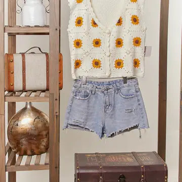 Crochet Sunflower Vest