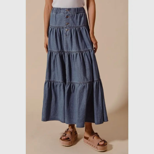 Denim Maxi Skirt